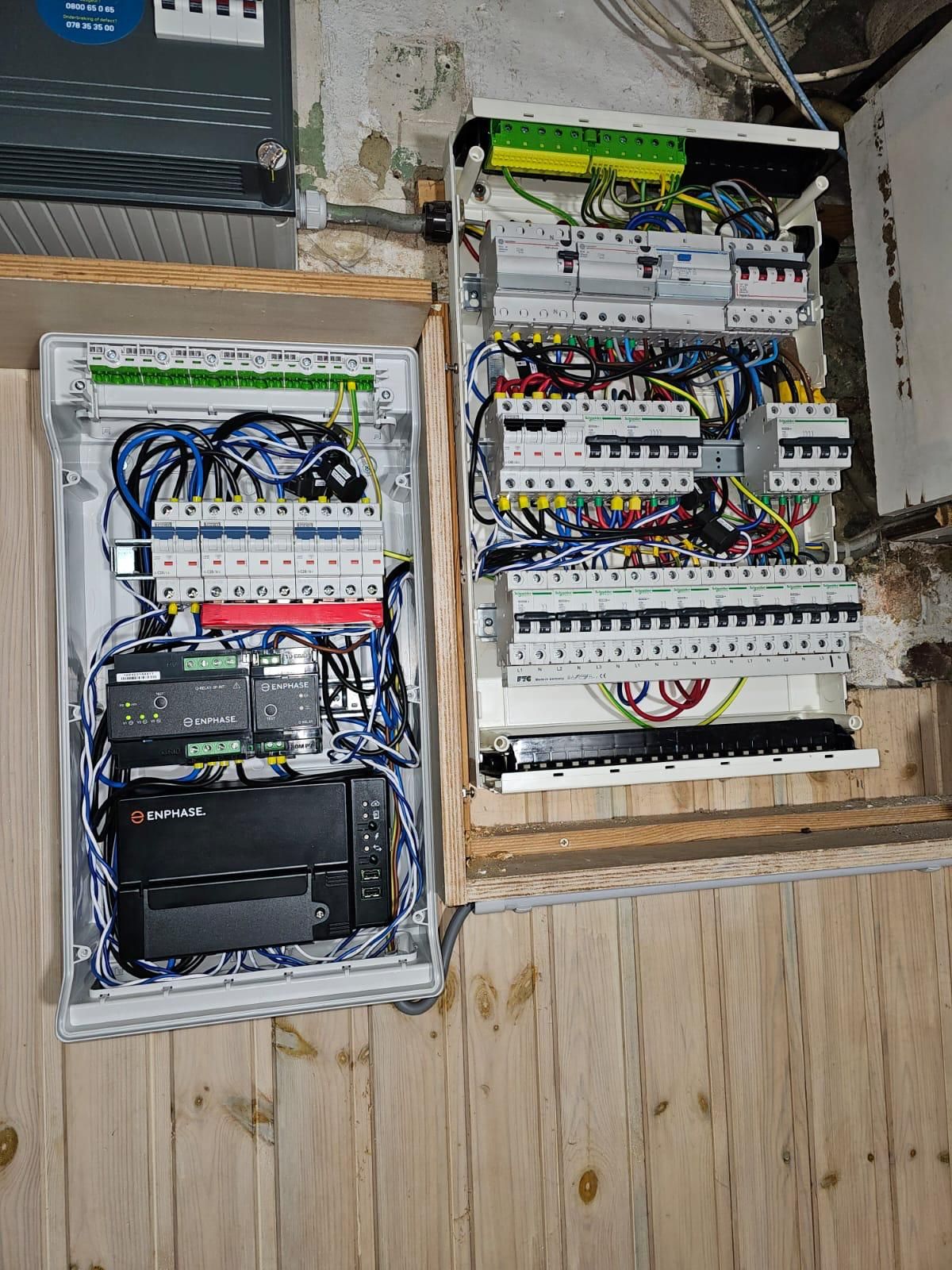 Groepenkast met Enphase-systeem